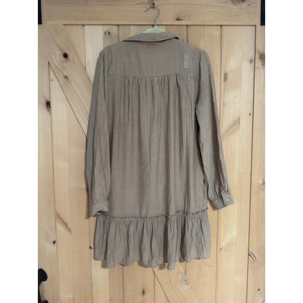 ZARA Women's Tan Button-Down DRESS - Picture 7 of 11